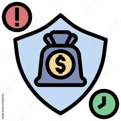 reserve filled outline style icon