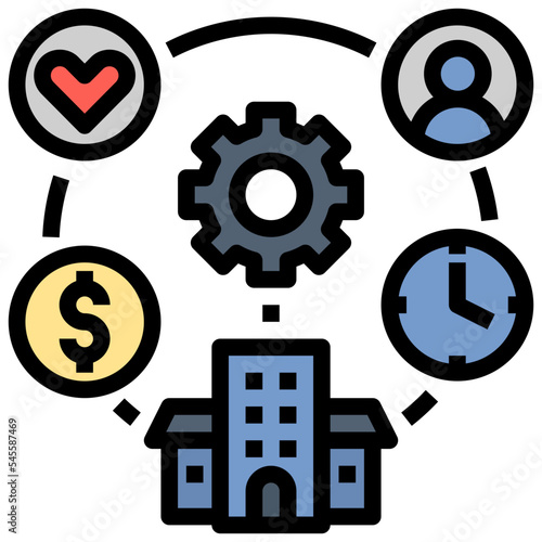 resource filled outline style icon