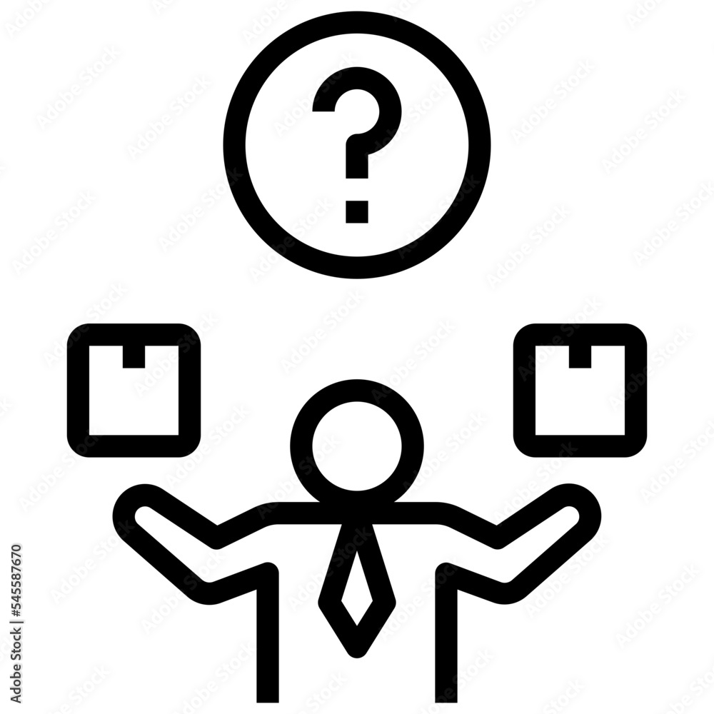 decision outline style icon decision outline style icon