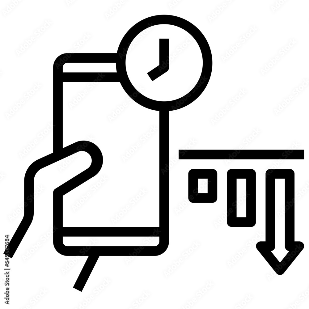 digital detox outline style icon digital detox outline style icon