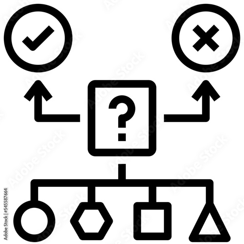 decision outline style icon