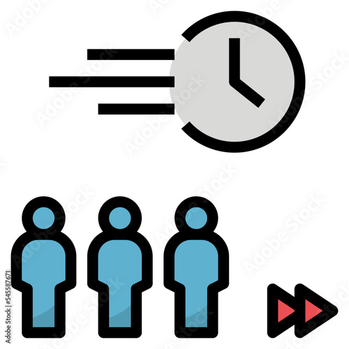 rush filled outline style icon