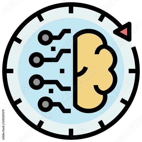routine filled outline style icon