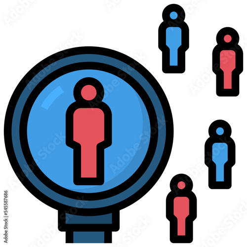sampling filled outline style icon