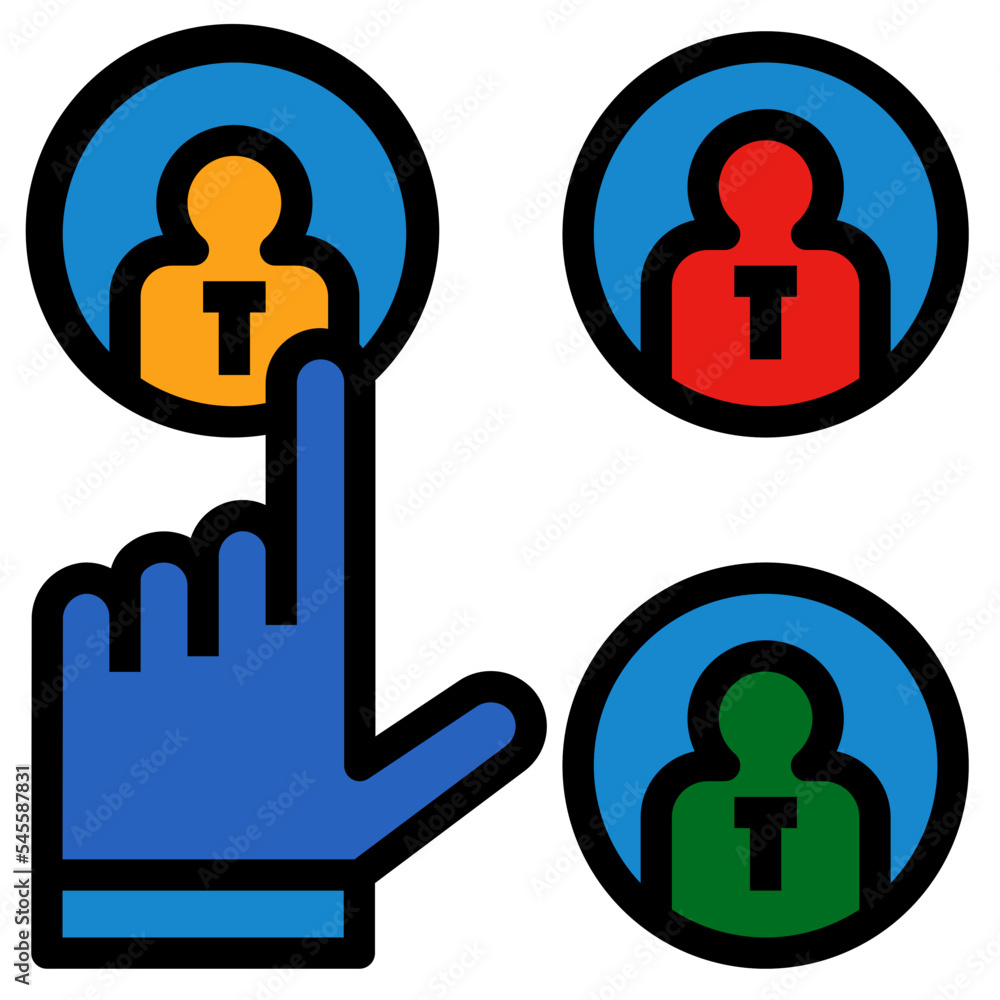 selecting filled outline style icon selecting filled outline style icon