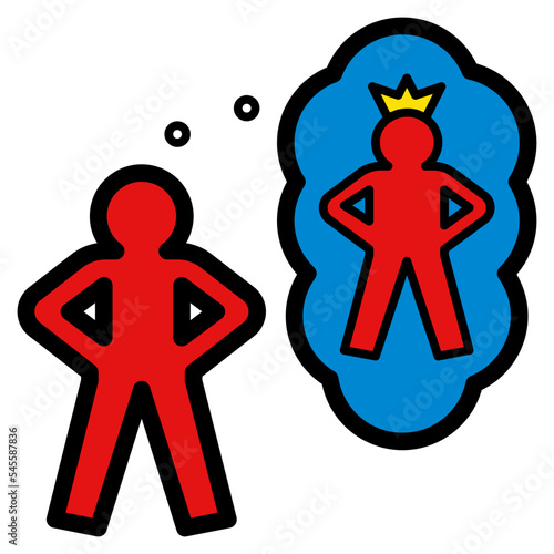 self filled outline style icon