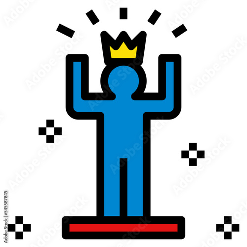 self filled outline style icon