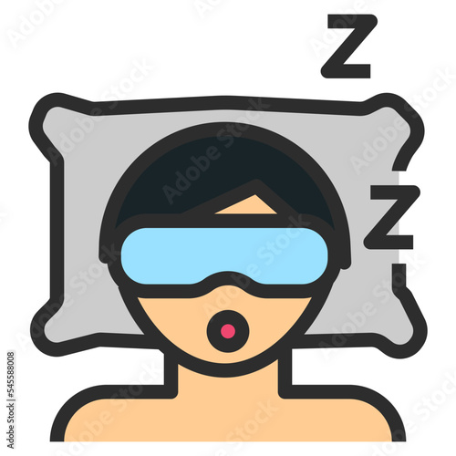 sleep filled outline style icon