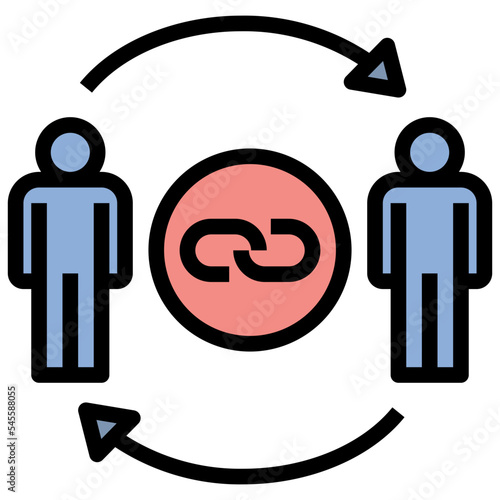 social filled outline style icon