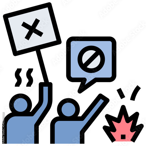 strike filled outline style icon