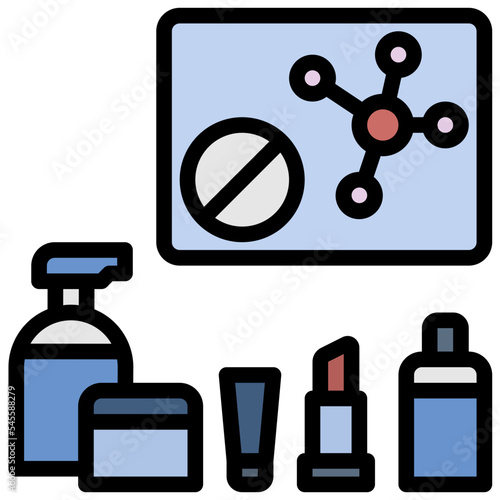sulfate filled outline style icon