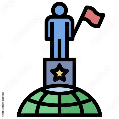 superpower filled outline style icon
