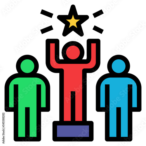 superior filled outline style icon