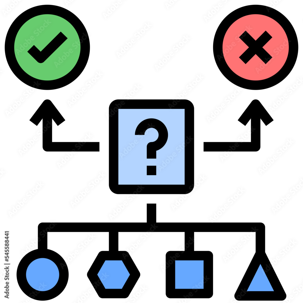 decision filled outline style icon decision filled outline style icon