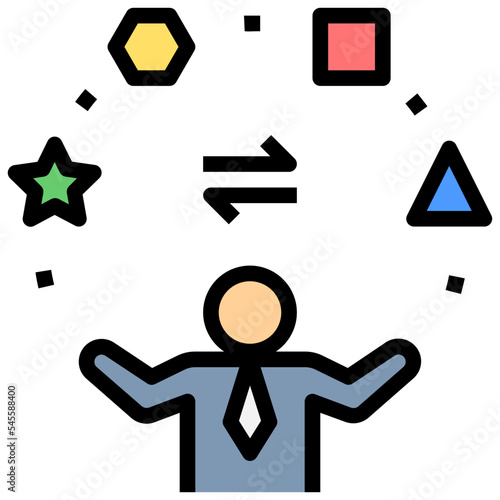 ability filled outline style icon