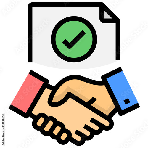 agreement filled outline style icon