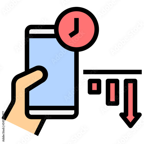 digital detox filled outline style icon