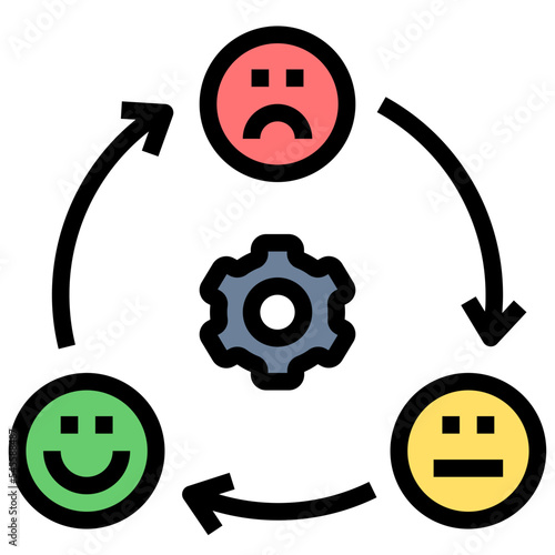 emotion intelligence filled outline style icon