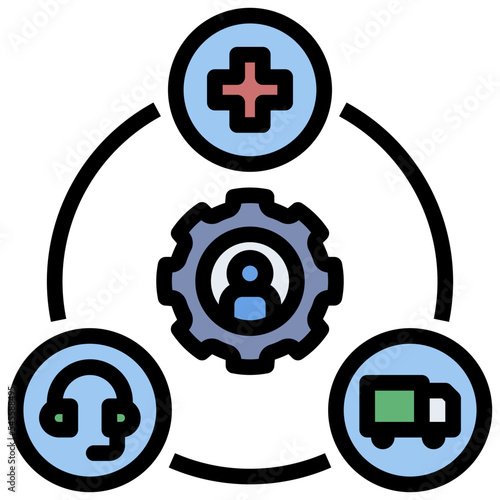 tertiary filled outline style icon