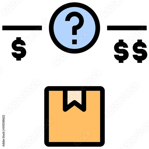 pricing filled outline style icon