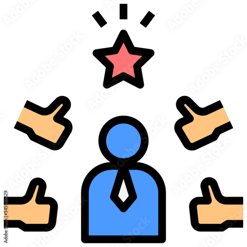 professional filled outline style icon