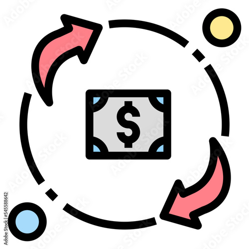 transaction filled outline style icon