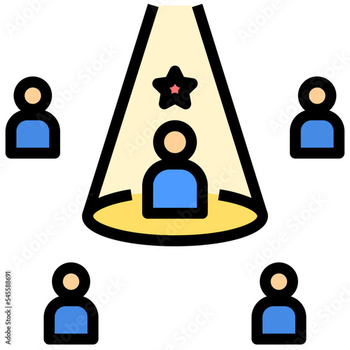 self confident filled outline style icon