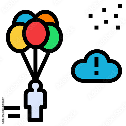 venture filled outline style icon