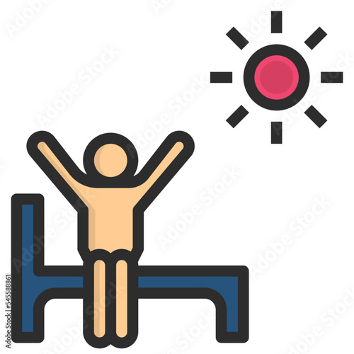 wake filled outline style icon