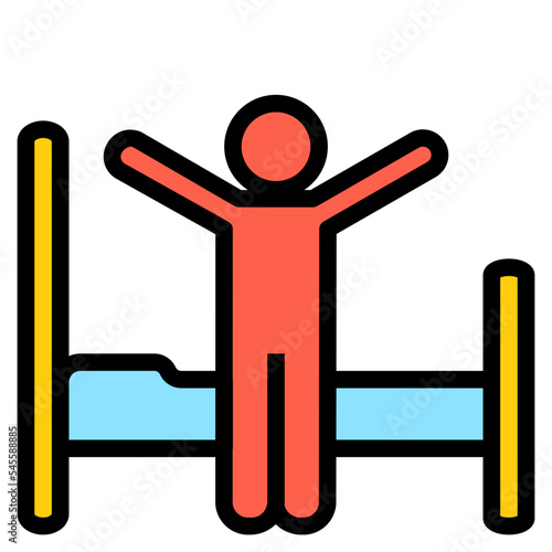 wake filled outline style icon