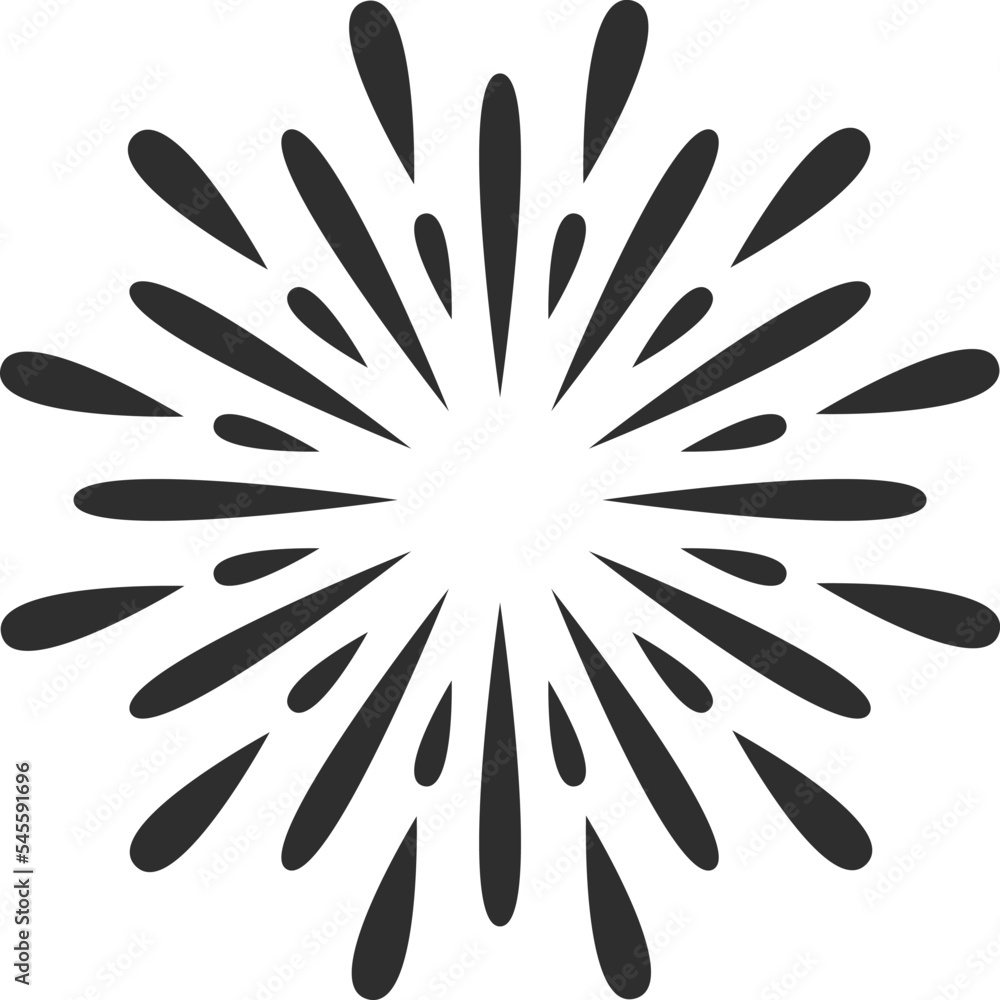 Abstract burst contour pattern fireworks. Black star shaped firecracker pattern. Carnival celebration fireworks explosion, birthday party festive decoration Abstract burst contour pattern fireworks. Black star shaped firecracker pattern. Carnival celebration fireworks explosion, birthday party festive decoration