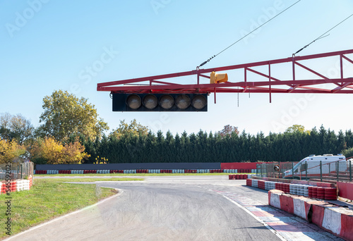 motorsport race track, front view. izmit gulf race track