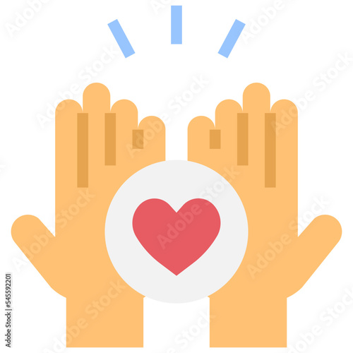 give love flat style icon