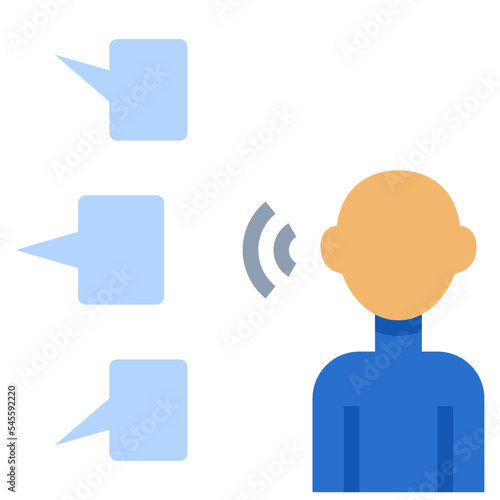 listening flat style icon