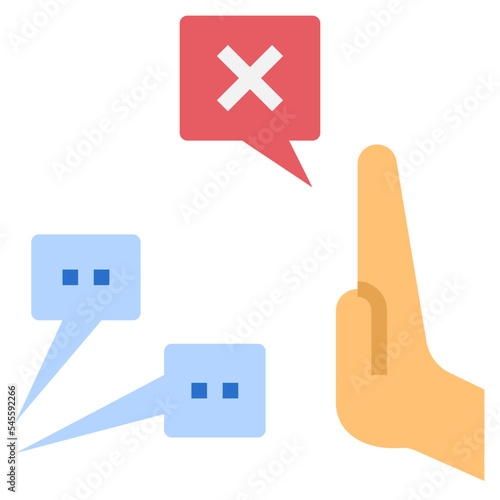 reject flat style icon