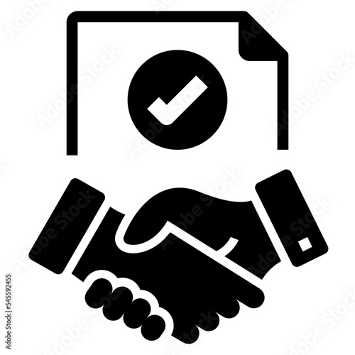 agreement glyph style icon