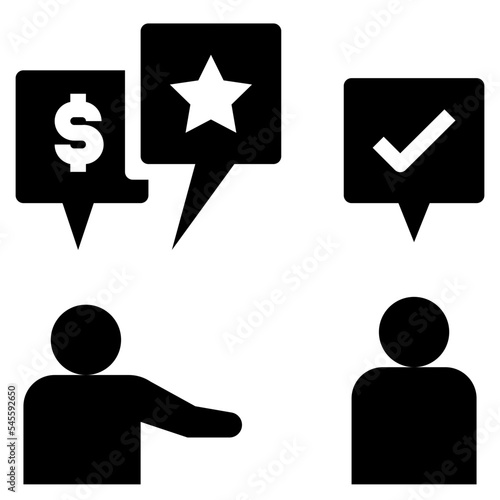 salesmanship glyph style icon