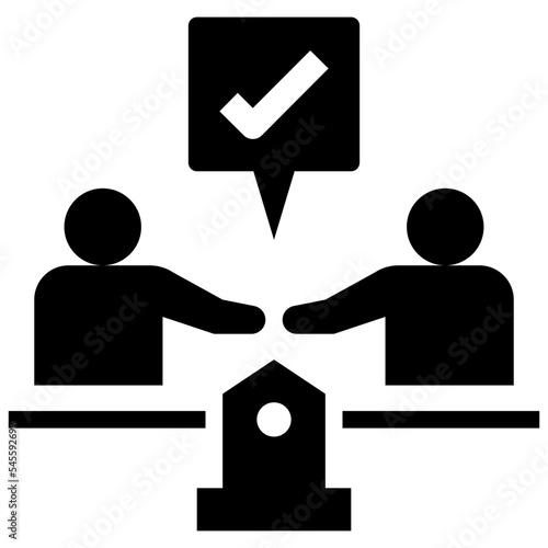 win win glyph style icon