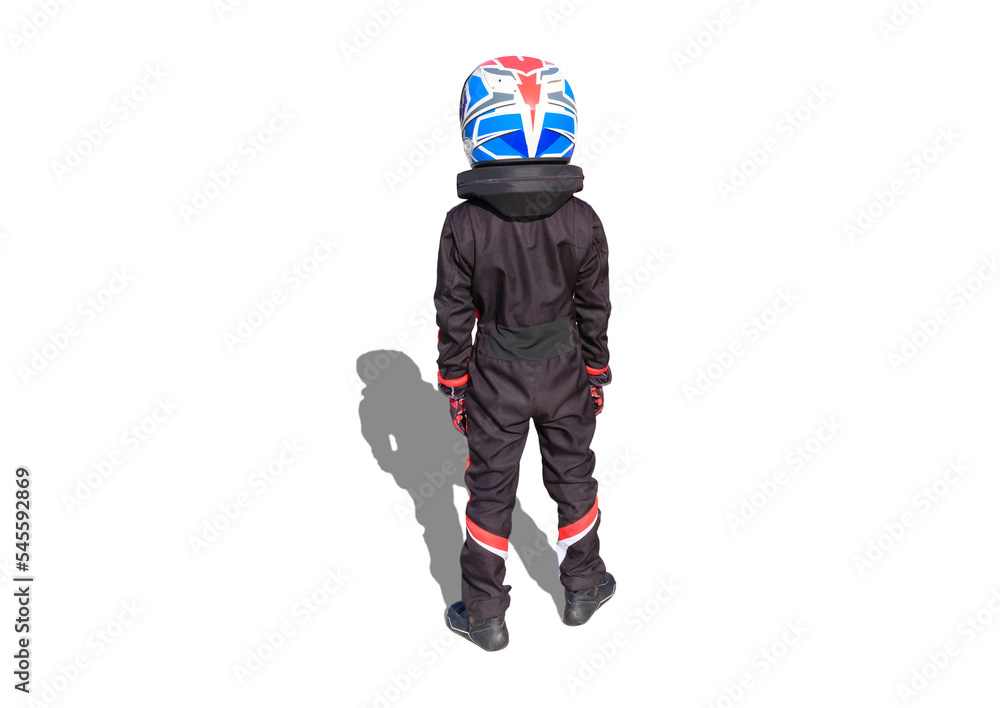karting driver on isolated white background karting driver on isolated white background