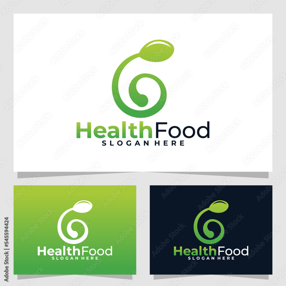 health food logo vector design template health food logo vector design template