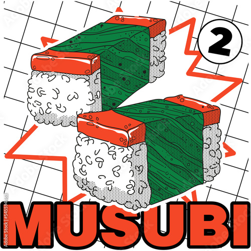 Spam Musubi Consist of Packed Rice, Slice of Spam, wrapped in nori
