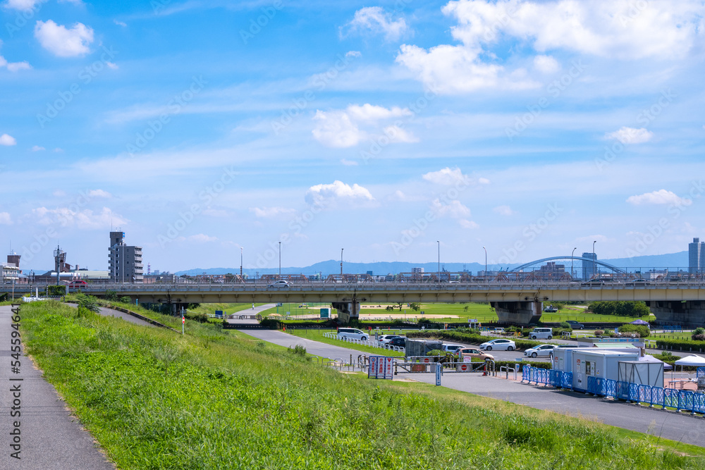 淀川河川敷の風景