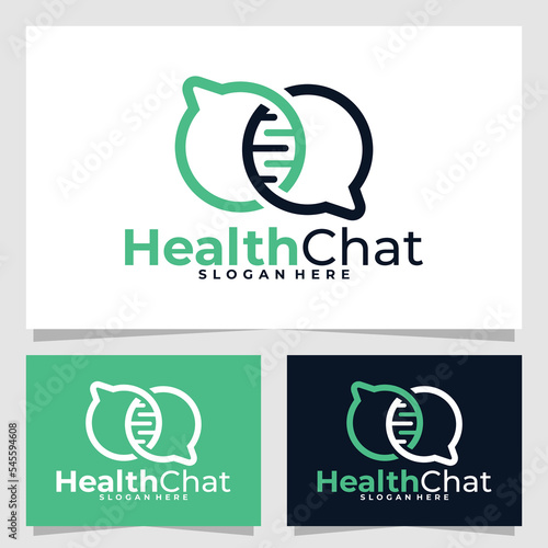health chat logo vector design template