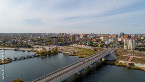 view of the river drone
