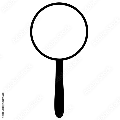 Magnifying glass icon on white background. Great for zooming in on small objects. Flat design