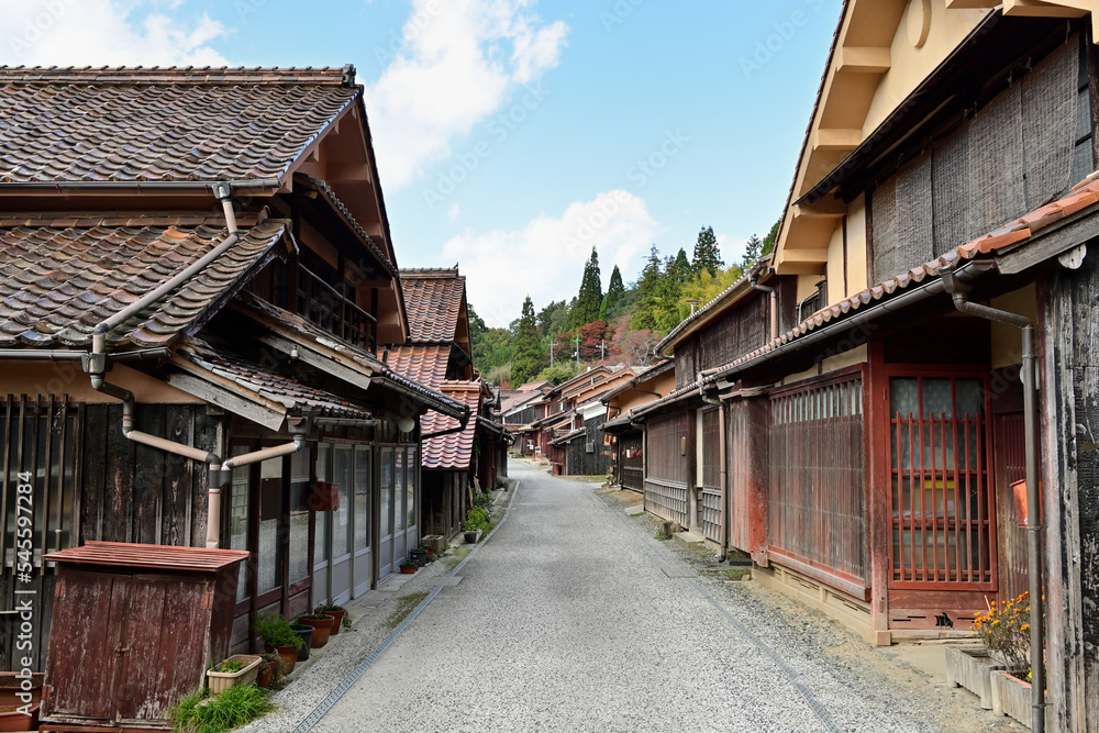 吹屋ふるさと村の古い町並み 吹屋ふるさと村の古い町並み