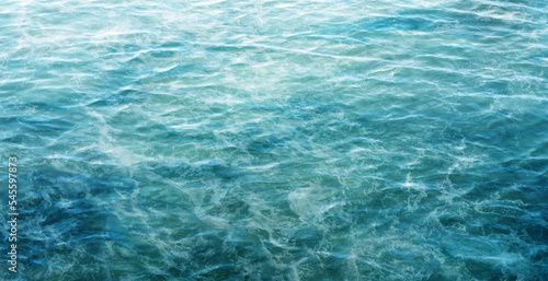 blue ocean sea background, clear nature water wave , smooth curve texture, dark deep , spring summer wallpaper  © AKIO