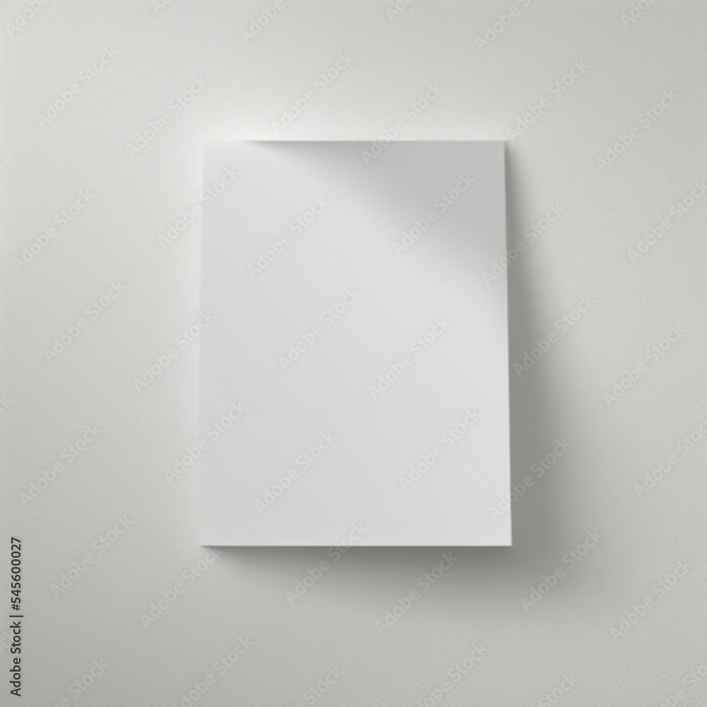 Realistic white paper sticker illustration. Generative AI Realistic white paper sticker illustration. Generative AI
