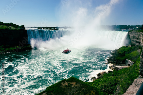 boat on the Niagara Falls