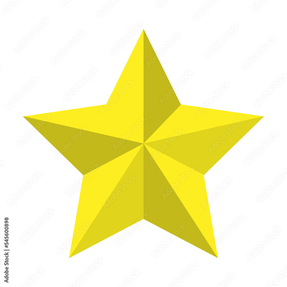 Obraz premium Yellow star icon vector isolated